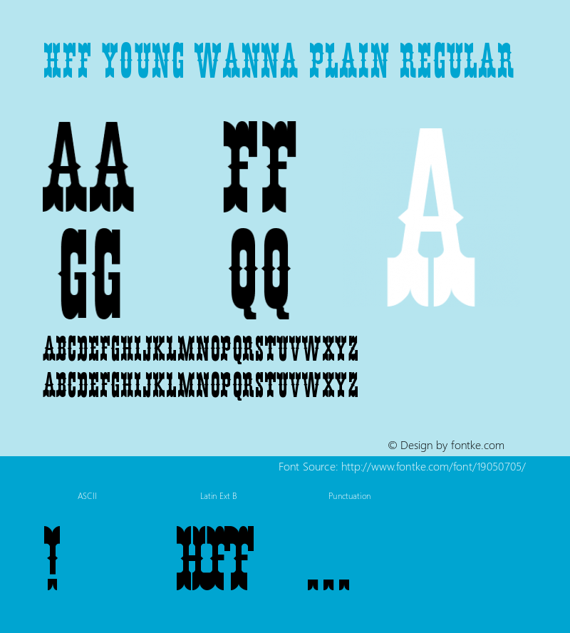 HFF Young Wanna Plain Regular Version 1.000 Font Sample