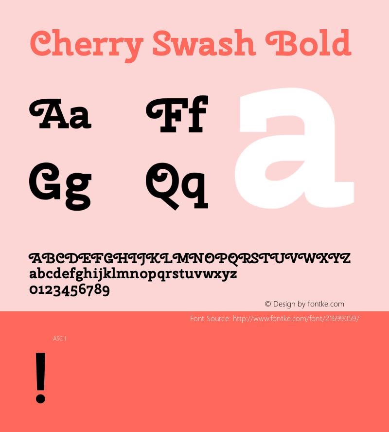 Cherry Swash Bold  Font Sample