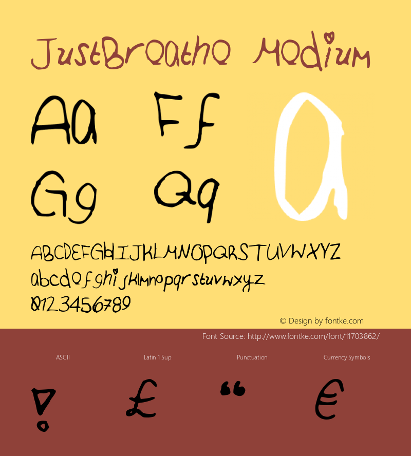 JustBreathe Medium Version 001.000 Font Sample