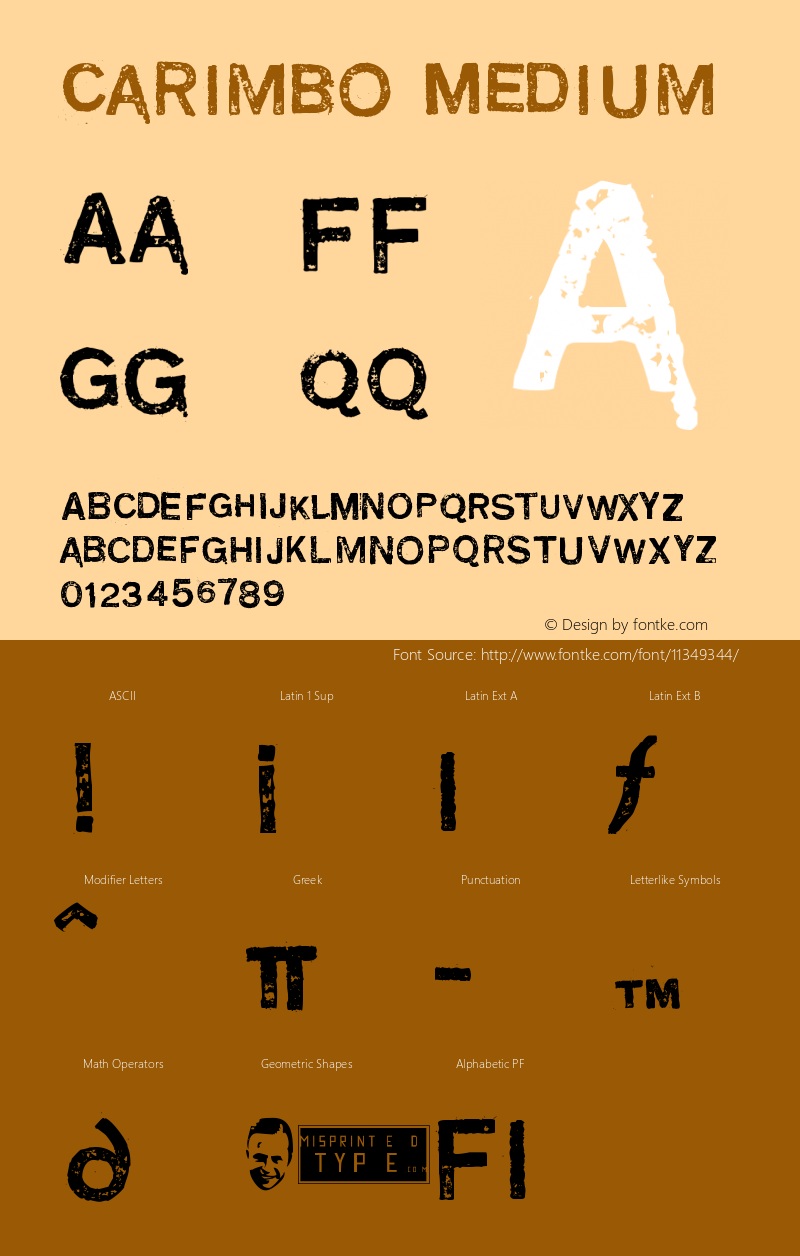 Carimbo Medium Version 001.000 Font Sample