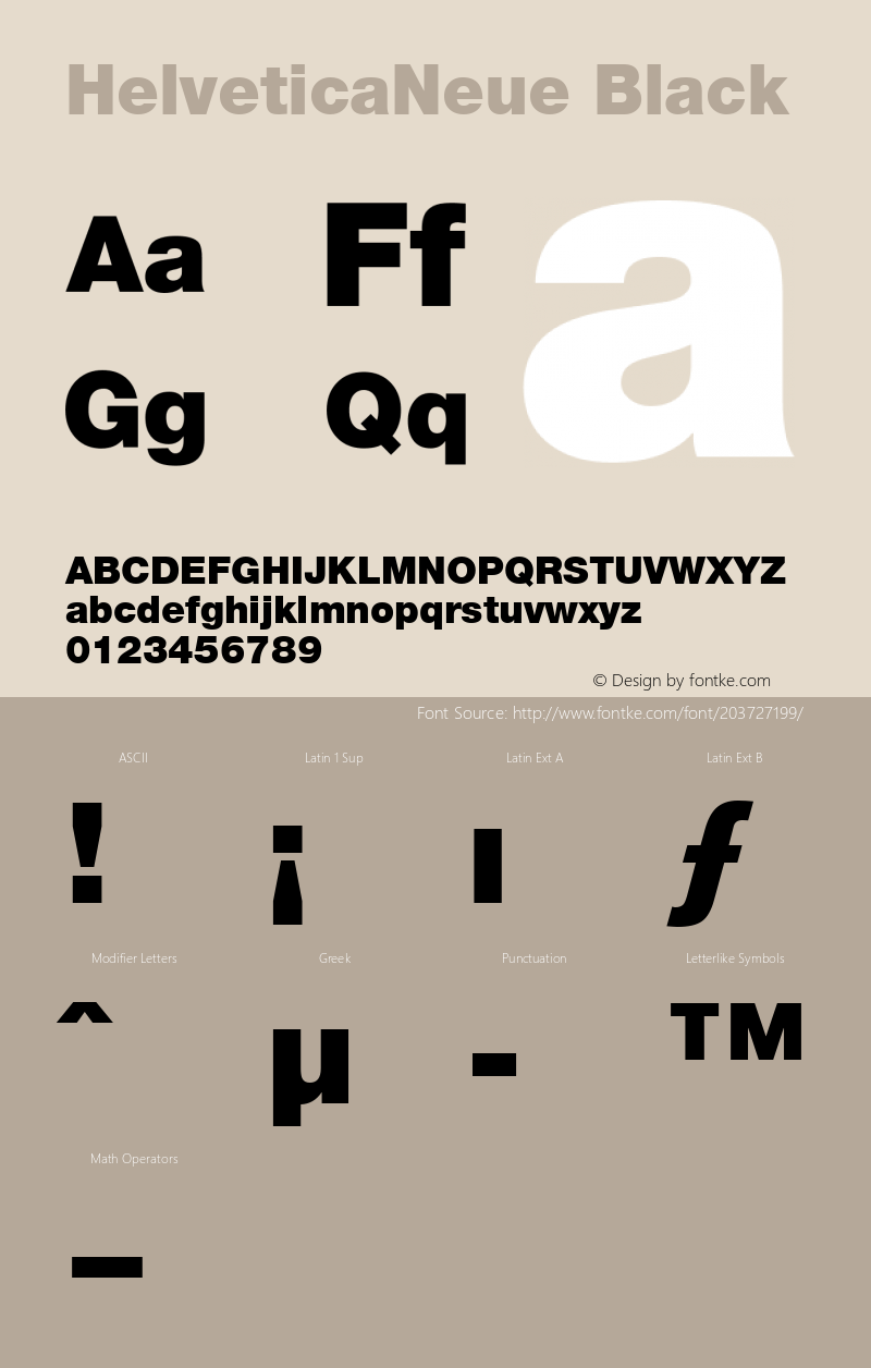 HelveticaNeue Black Macromedia Fontographer 4.1.5 99/10/10图片样张