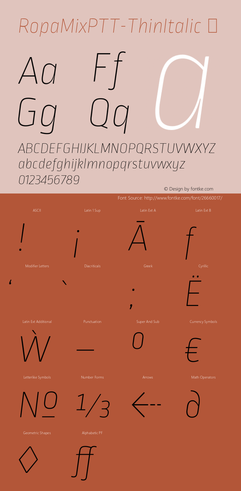 ☞RopaMixPTT-ThinItalic Version 1.001; build 0001;com.myfonts.easy.lettersoup.ropa-mix-pro.thin-italic.wfkit2.version.4HSE Font Sample