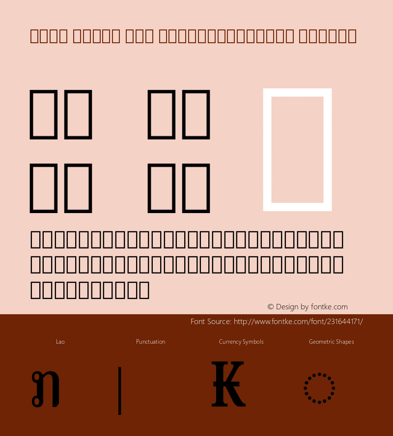 Noto Serif Lao ExtraCondensed Medium Version 2.000图片样张