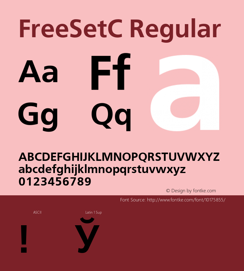 FreeSetC Regular 001.000 Font Sample