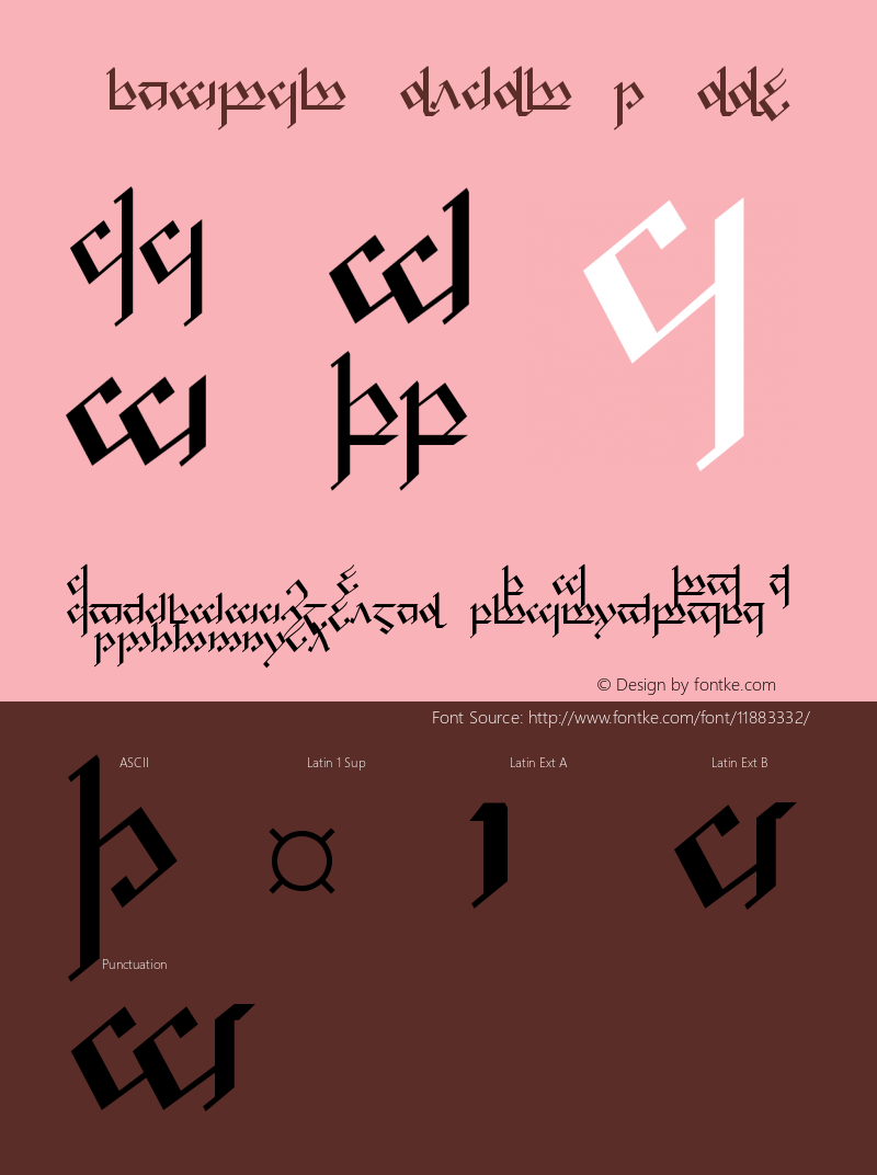 Tengwar Noldor-1 Book Version 1.0 Font Sample