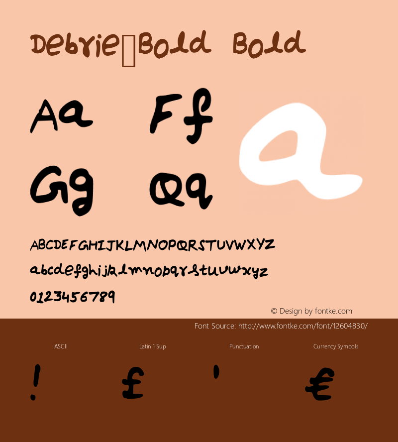 Debrie_Bold Bold Version 1.000 Font Sample