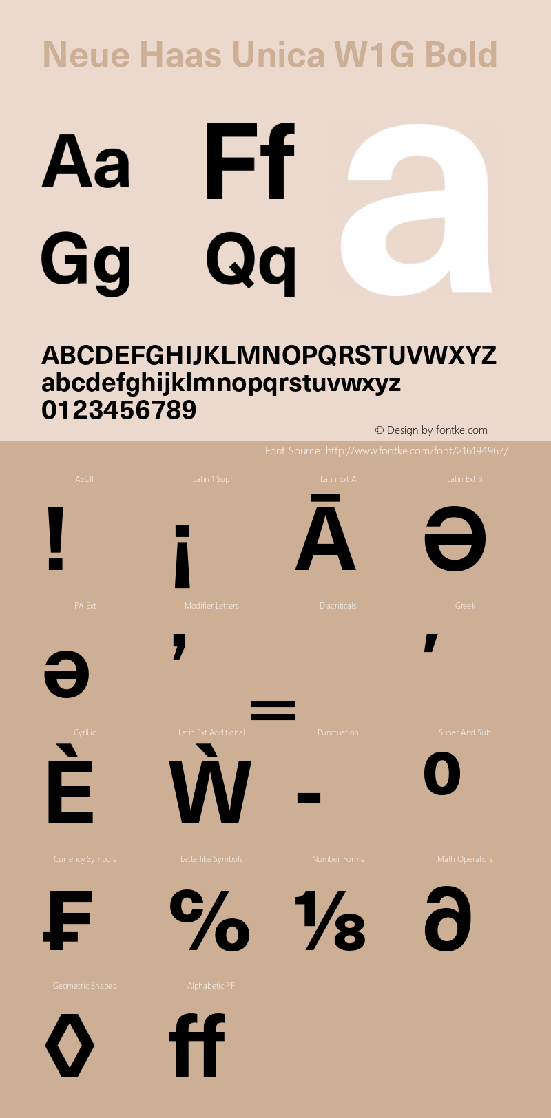 Neue Haas Unica W1G Bold Version 1.00图片样张