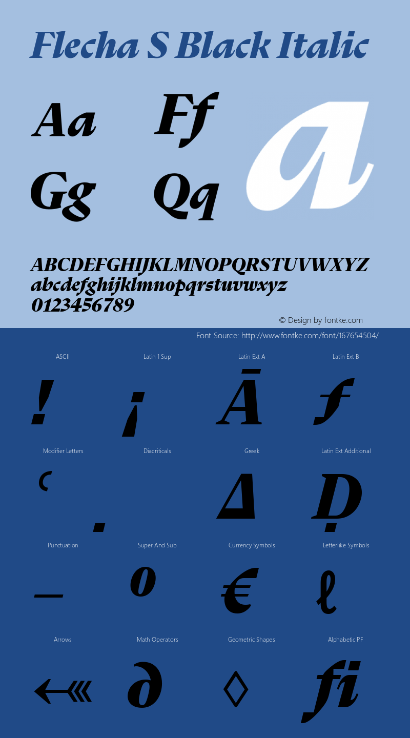 Flecha S Black Italic Version 2.001图片样张