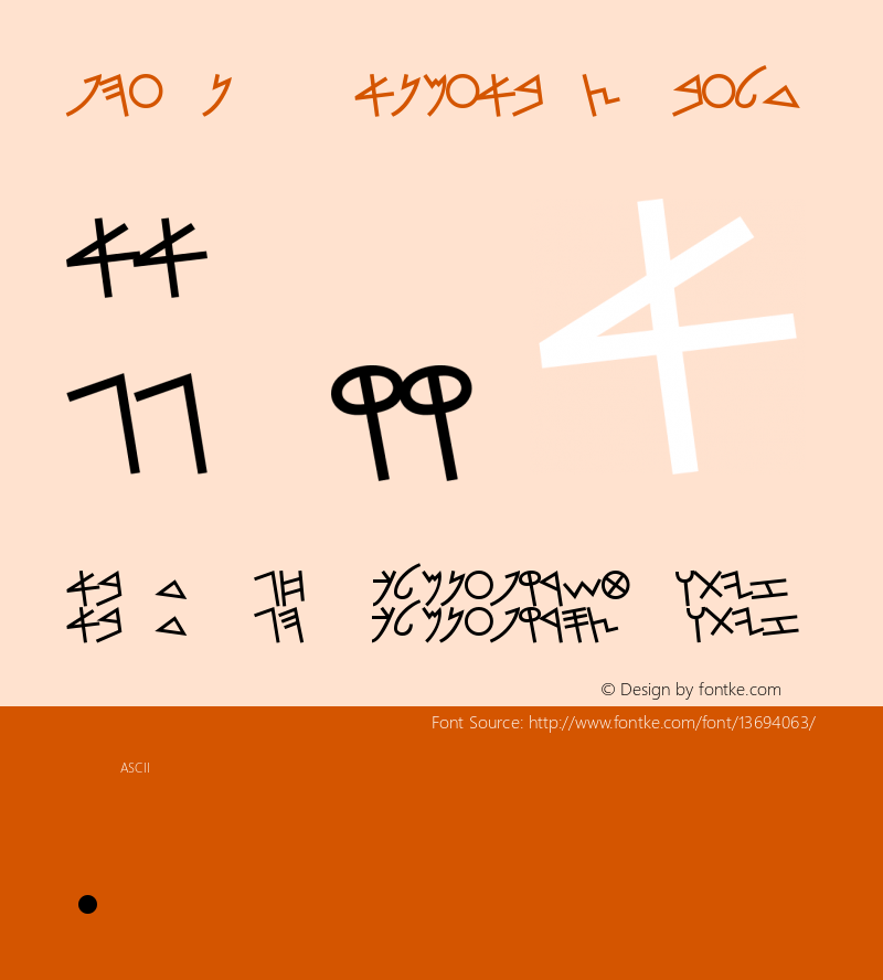 PhoenicianMoabite Bold Version 001.000 Font Sample