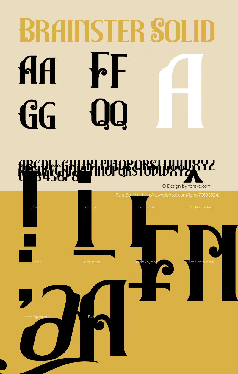 Brainster Solid Version 1.00;March 15, 2020;FontCreator 12.0.0.2565 64-bit Font Sample