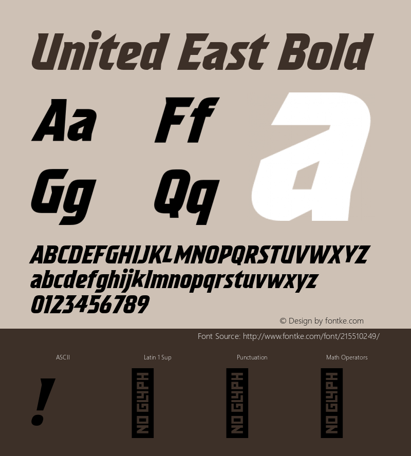 United East Bold Version 1.000;FEAKit 1.0图片样张