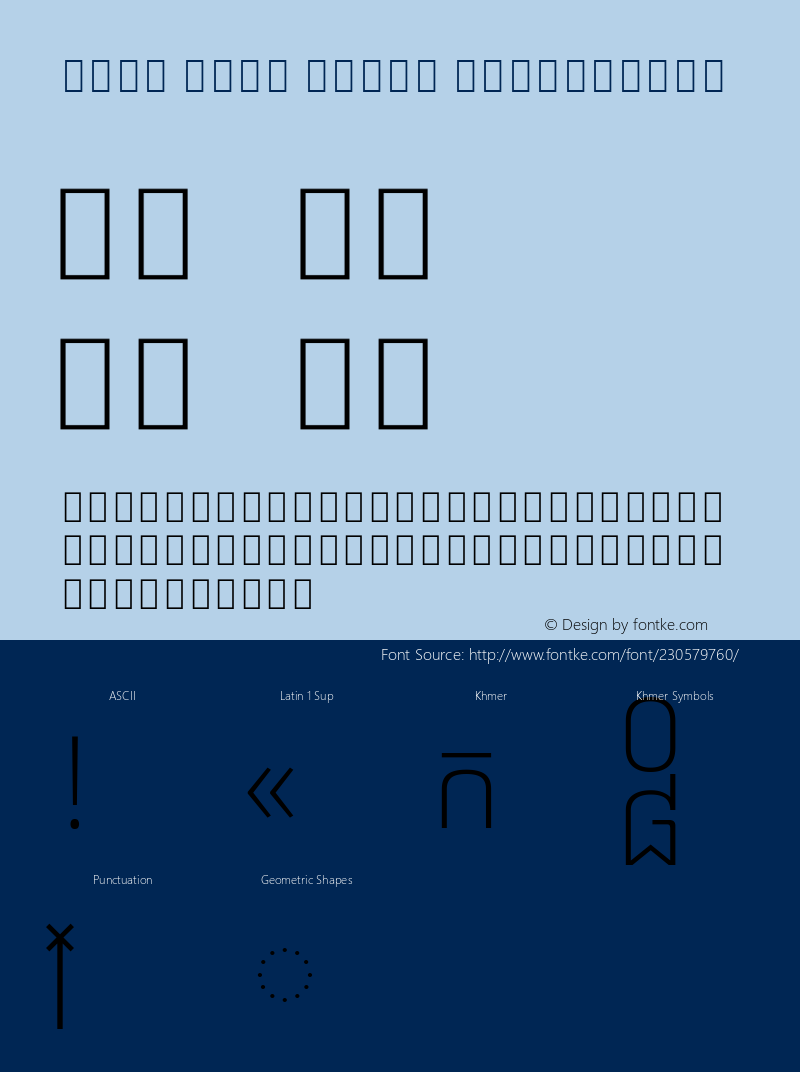 Noto Sans Khmer ExtraLight Version 2.002; ttfautohint (v1.8) -l 8 -r 50 -G 200 -x 14 -D khmr -f none -a qsq -X 