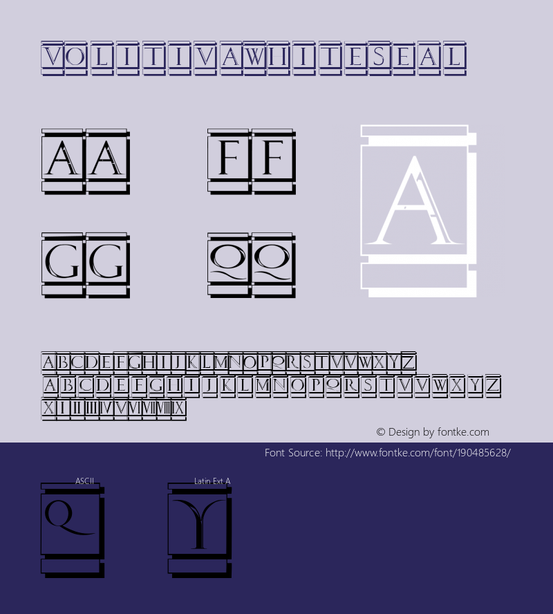 ☞VolitivaWhiteSeal Version 1.000 2006 initial release;com.myfonts.easy.intellecta.volitiva.white-seal.wfkit2.version.2Bp4图片样张