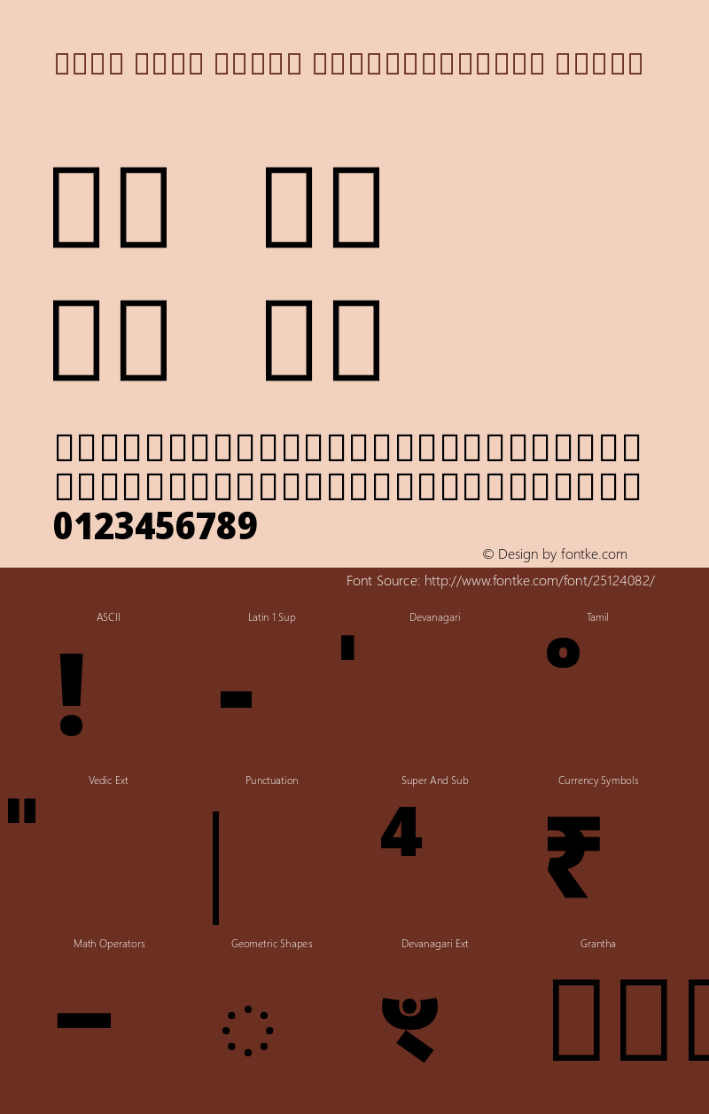 Noto Sans Tamil SemiCondensed Black Version 2.000 Font Sample