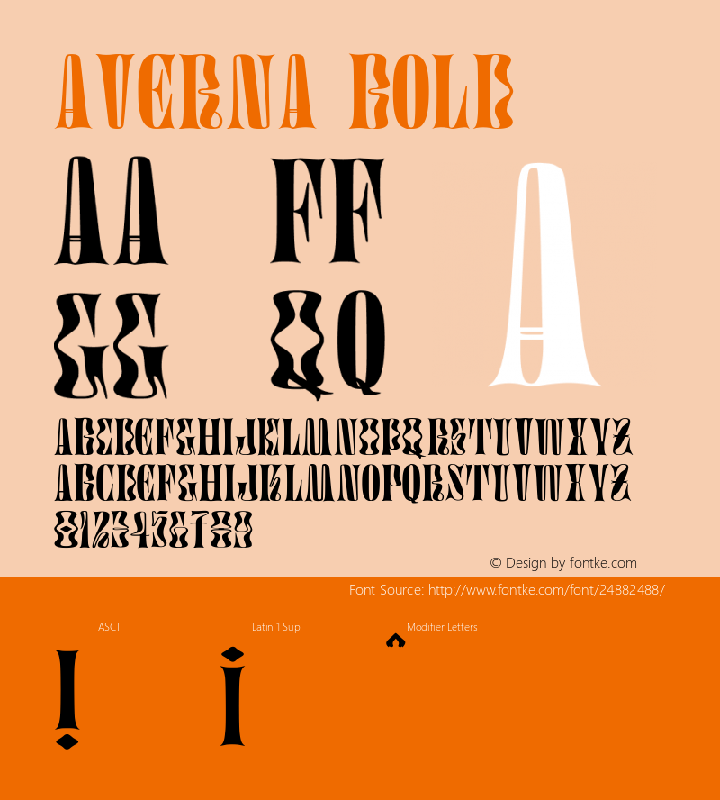 Averna-Bold Version 1.000 Font Sample