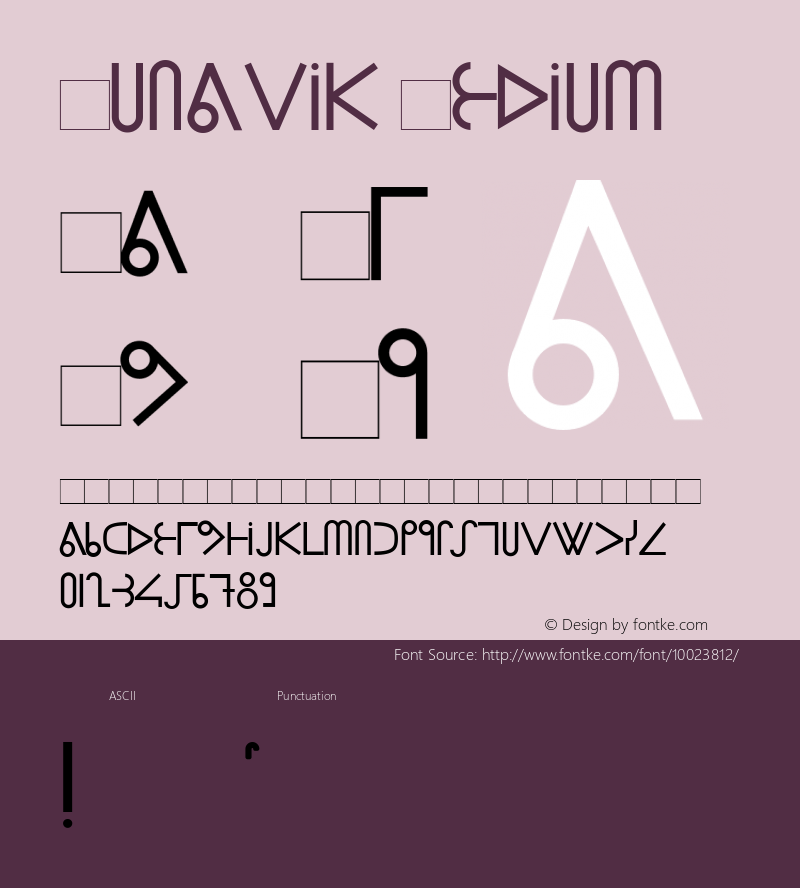 Nunavik Medium Version 1.00 Font Sample