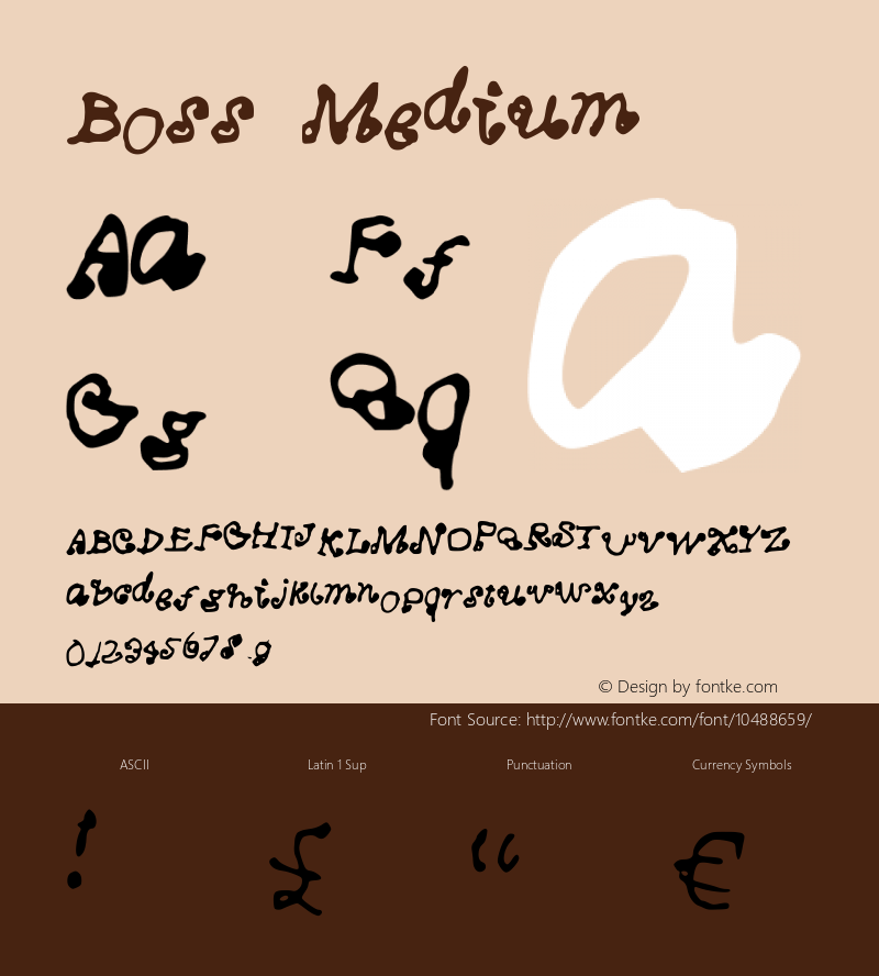 Boss Medium Version 001.000 Font Sample