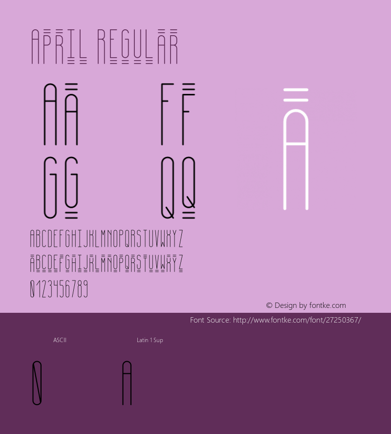 April Version 1.002;Fontself Maker 3.0.0-3 Font Sample