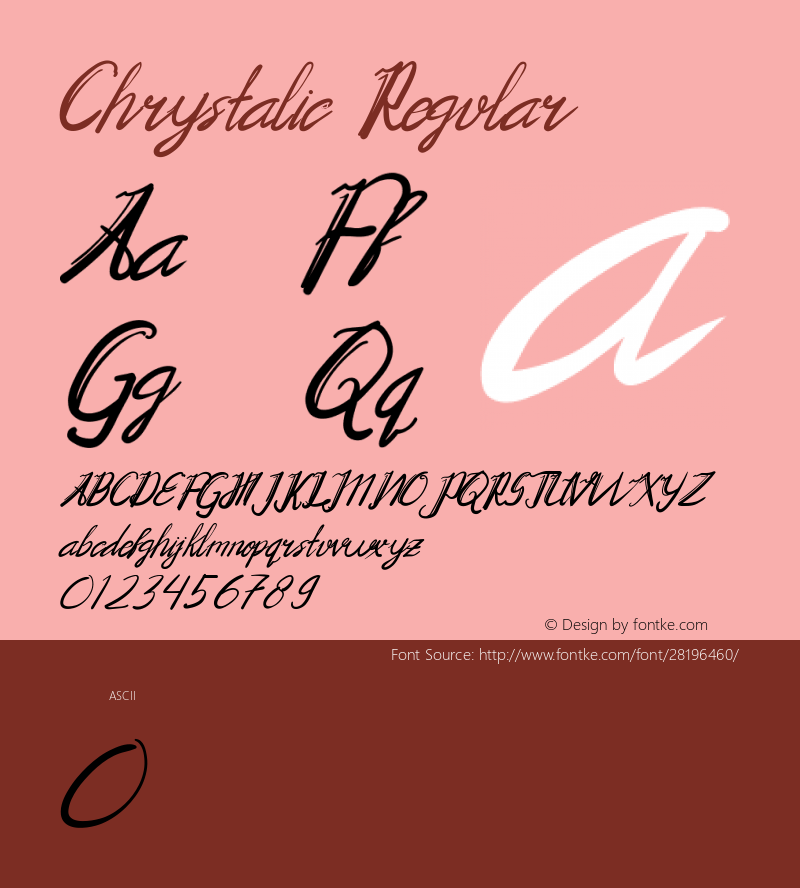 Chrystalic  Font Sample