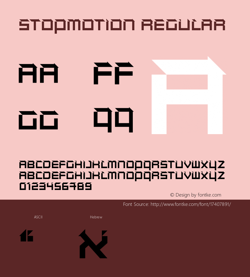 Stopmotion Regular Version Font Sample