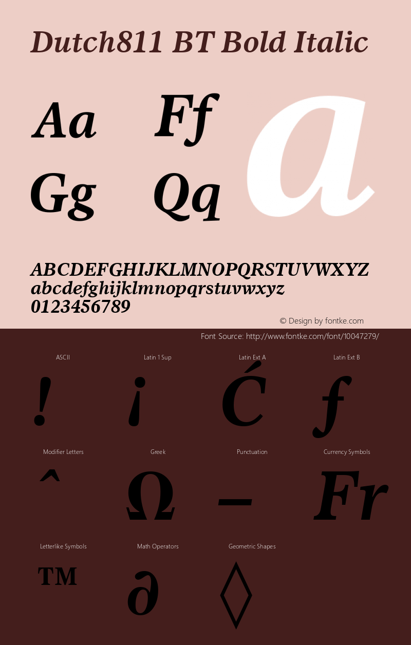 Dutch811 BT Bold Italic mfgpctt-v1.52 Thursday, January 28, 1993 3:32:34 pm (EST) Font Sample