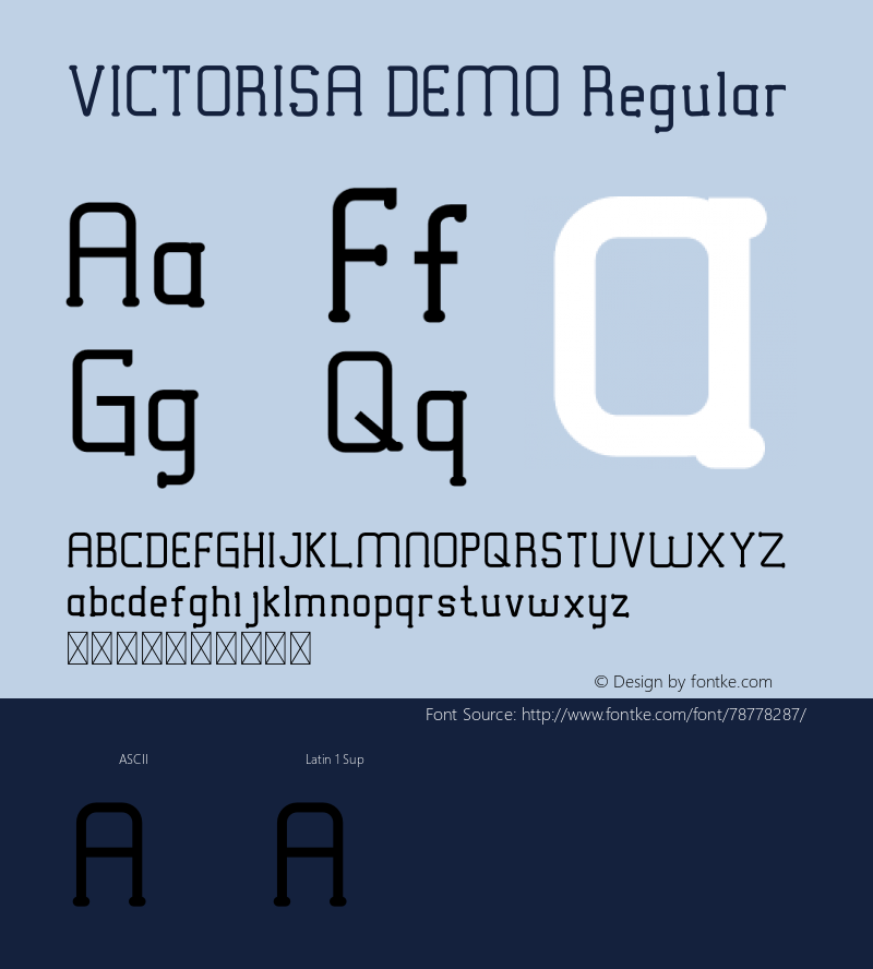 VICTORISA DEMO Version 1.002;Fontself Maker 3.1.2 Font Sample