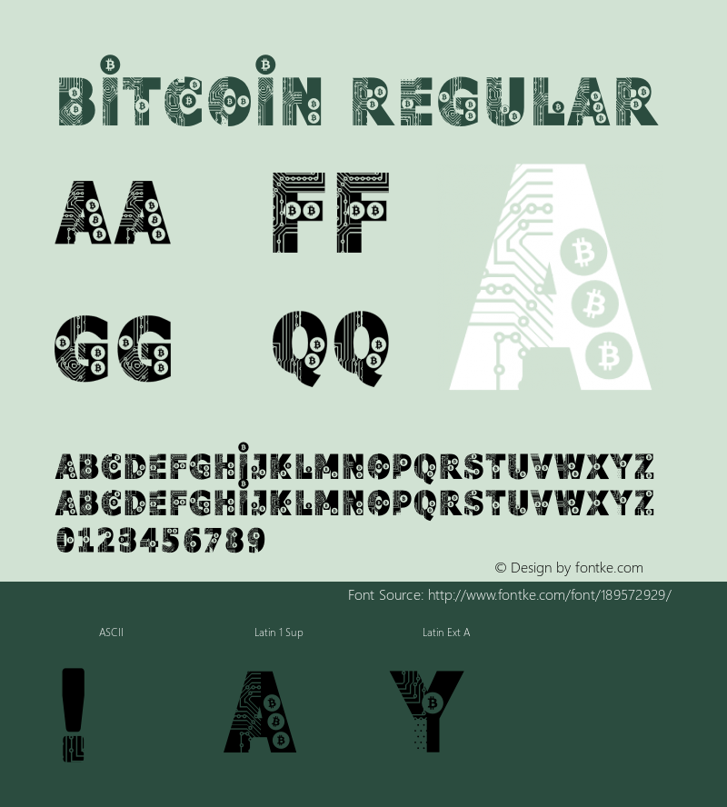 BITCOIN Version 1.001;Fontself Maker 3.5.7图片样张