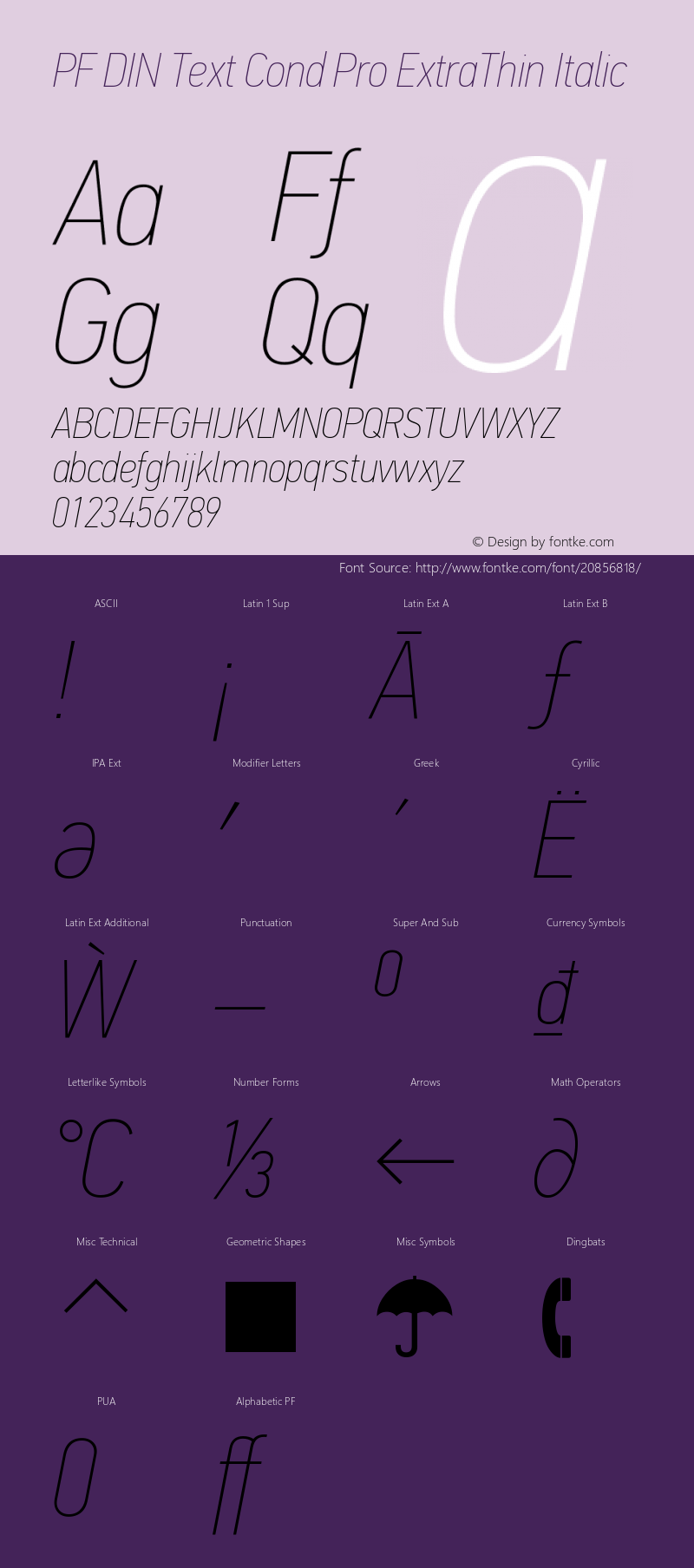 PFDINTextCondPro-XThinItalic Version 1.000;PS 001.001;hotconv 1.0.56 Font Sample