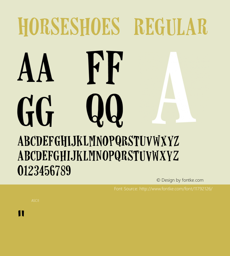 Horseshoes Regular Version 1.000 Font Sample