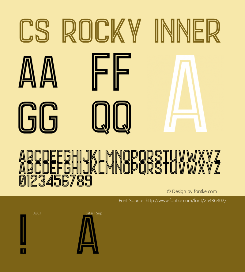 CS Rocky Inner Version 1.002;Fontself Maker 2.1.2 Font Sample