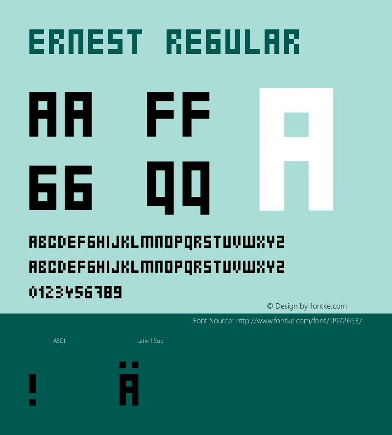 Ernest Regular 001.000 Font Sample
