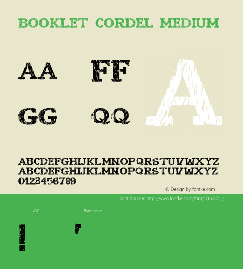 booklet Cordel Medium Version 1.00 October 15, 201 Font Sample