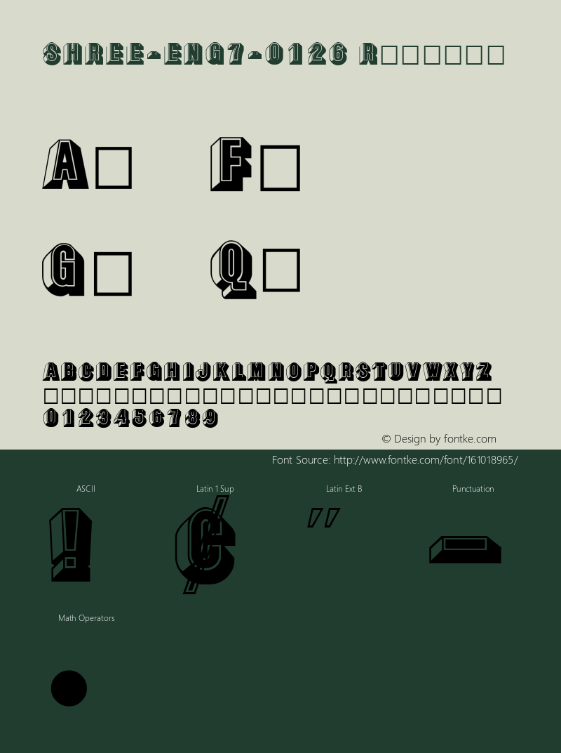 SHREE-ENG7-0126 Version 1.10 6-7-2019 Font Sample