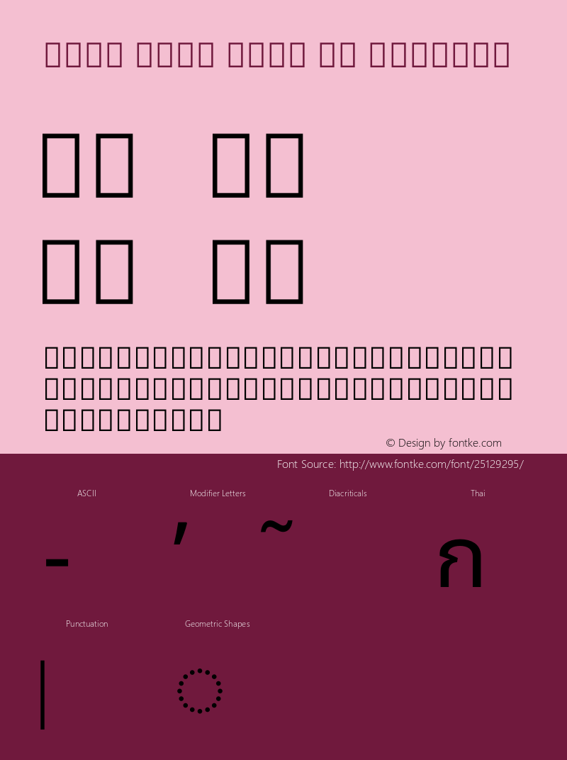 Noto Sans Thai UI Regular Version 2.000 Font Sample