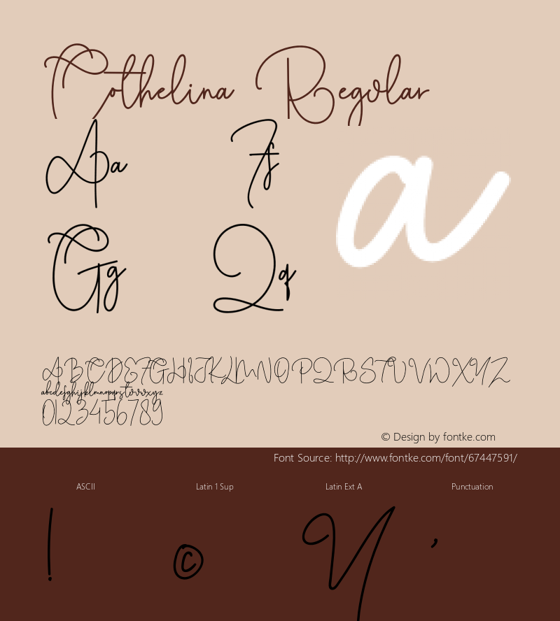 Cothelina Version 1.003;Fontself Maker 3.3.0 Font Sample