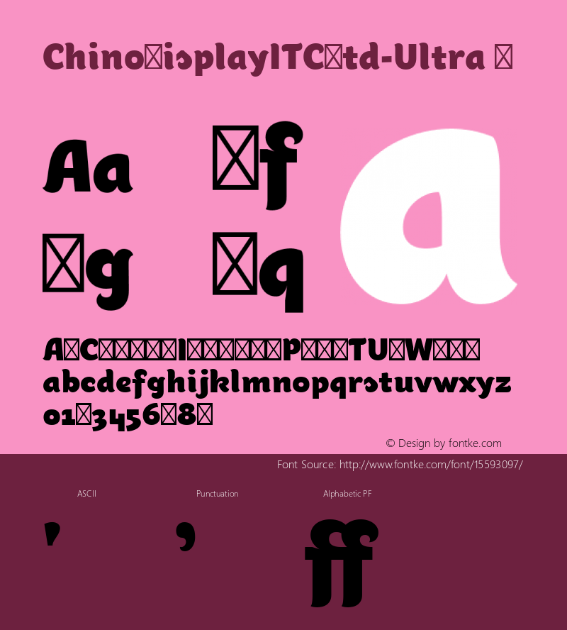 ChinoDisplayITCStd-Ultra ☞ Version 1.000;com.myfonts.easy.itc.chino-display.itc-chino-display-std-ultra.wfkit2.version.3LJm Font Sample