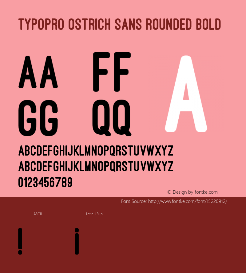 TypoPRO Ostrich Sans Rounded Bold Version 1.002 Font Sample