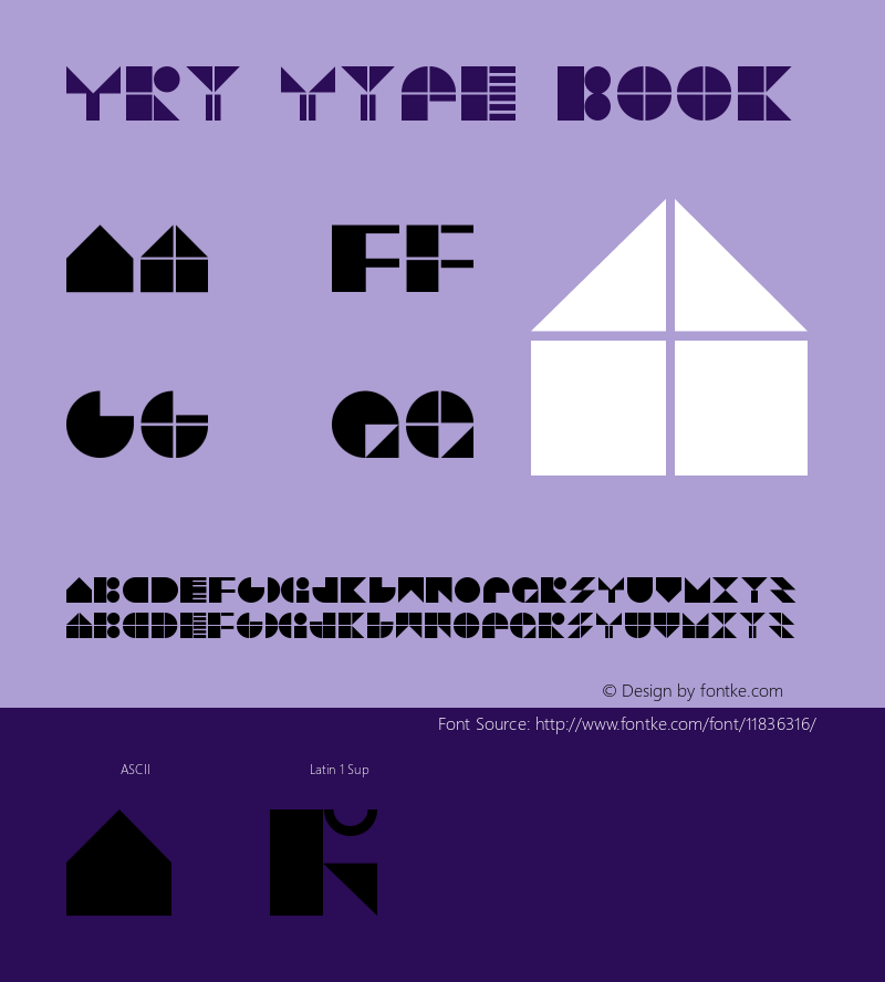 Try type Book Version 1.000 Font Sample