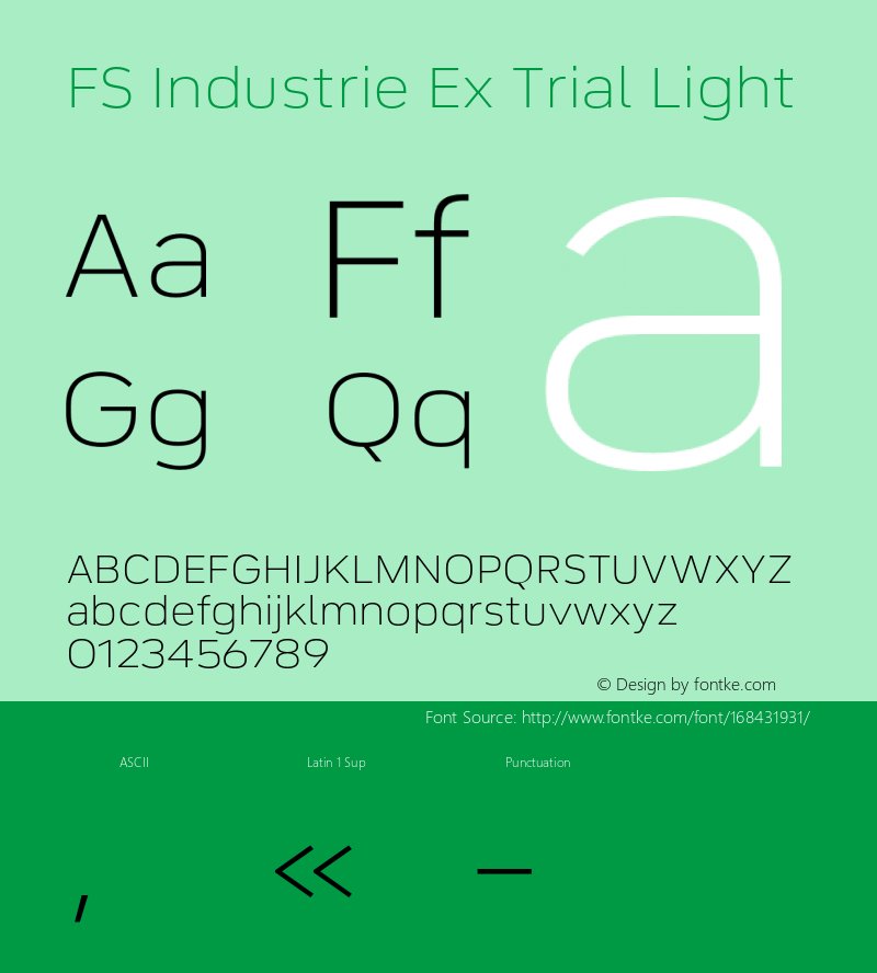 FS Industrie Ex Trial Light Version 1.002;PS 001.002;hotconv 1.0.88;makeotf.lib2.5.64775图片样张