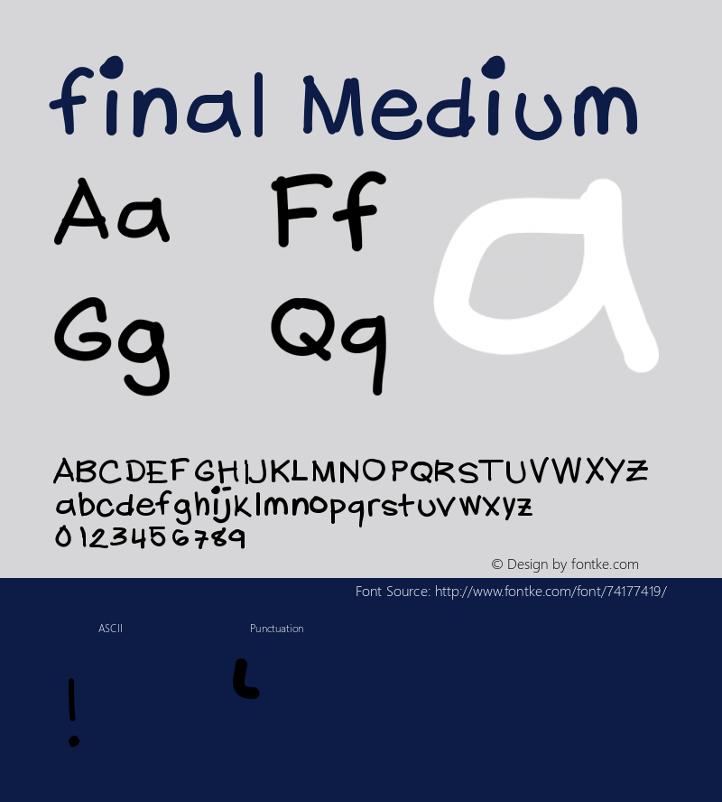 final Version 001.000 Font Sample