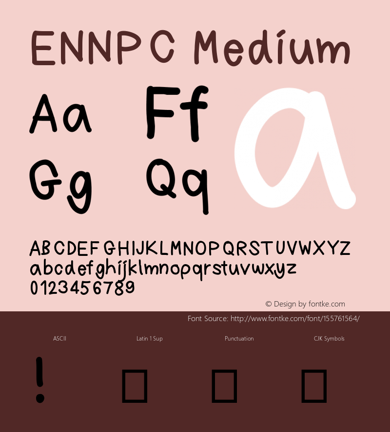 ENNPC Version 001.000 Font Sample