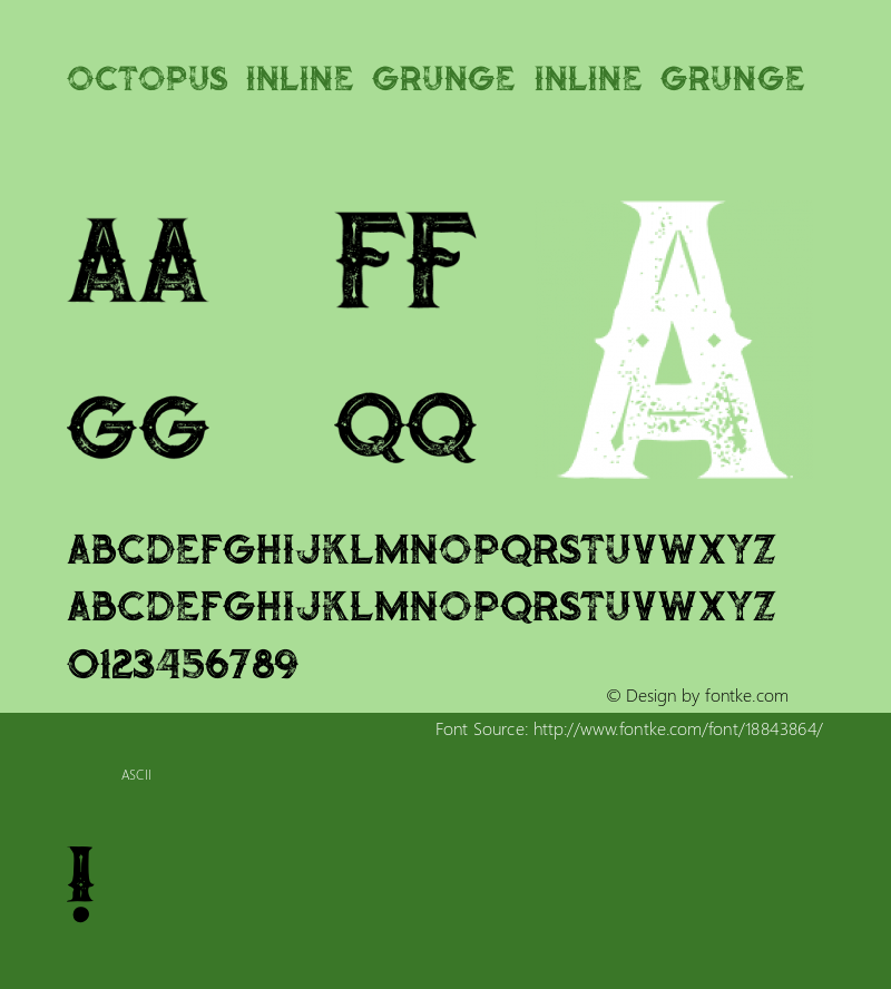 Octopus Inline Grunge Inline Grunge Version 1.000 Font Sample