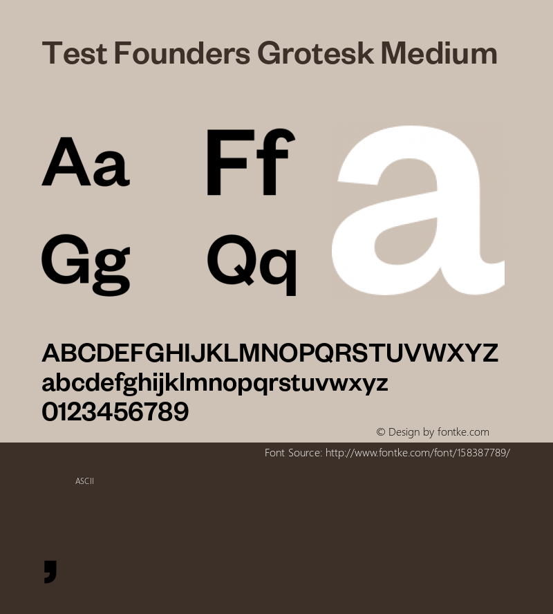 Test FoundersGrotesk-Medium Version 1.001;PS 1.000;hotconv 1.0.57;makeotf.lib2.0.21895 Font Sample