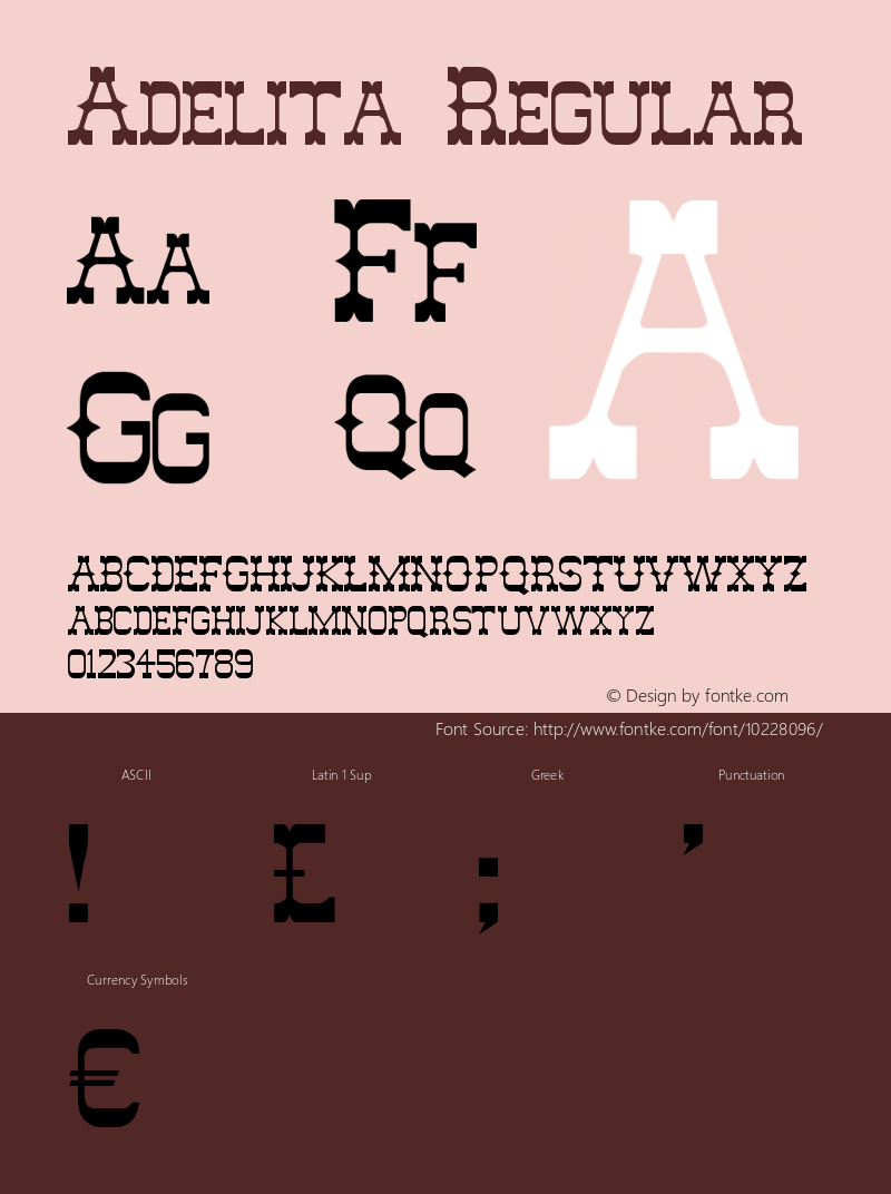 Adelita Regular Version 1.1 Font Sample