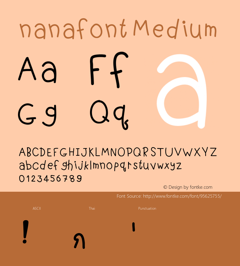 nanafont Version 001.000 Font Sample