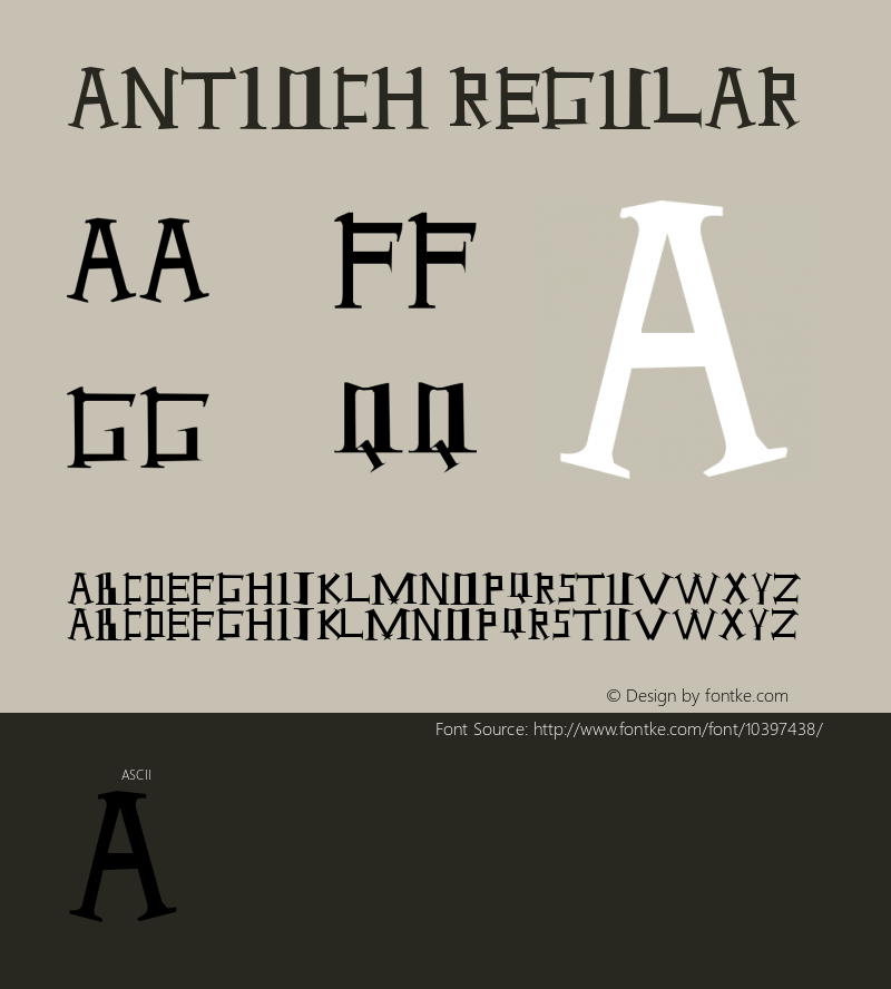 Antioch Regular 1.8634 Font Sample