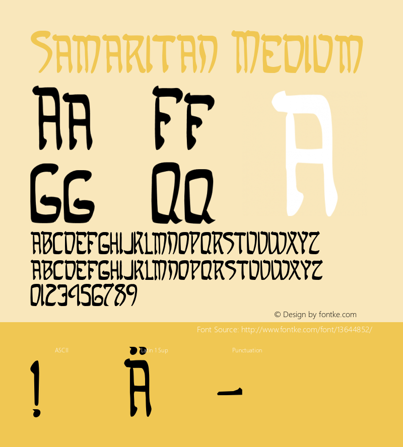 Samaritan Medium 001.000 Font Sample