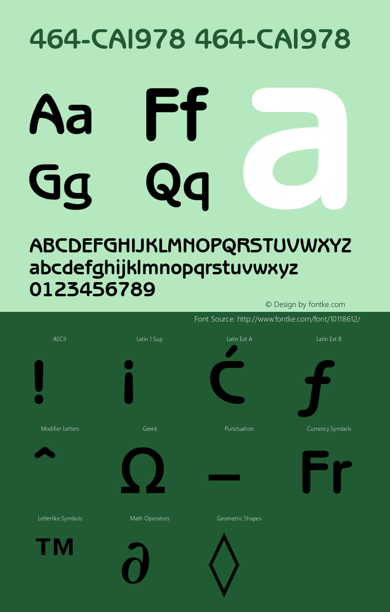 464-CAI978 464-CAI978 464-CAI978 Font Sample