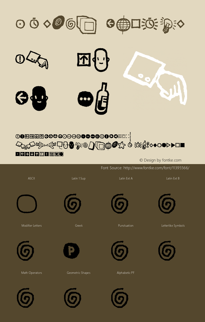 Kosmik Glyphs Version 001.000 Font Sample