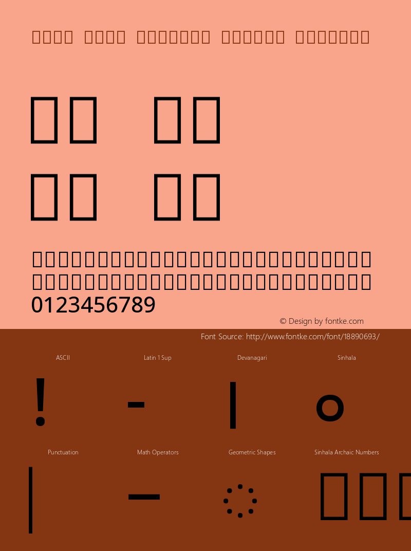 Noto Sans Sinhala Medium Regular Version 1.900 Font Sample